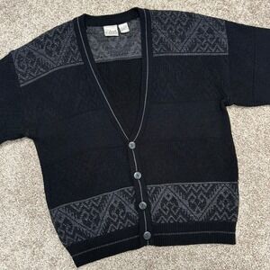 Vintage Ash Creek Trading Cardigan Sweater Men Size XL Grandpa Acrylic 90s
